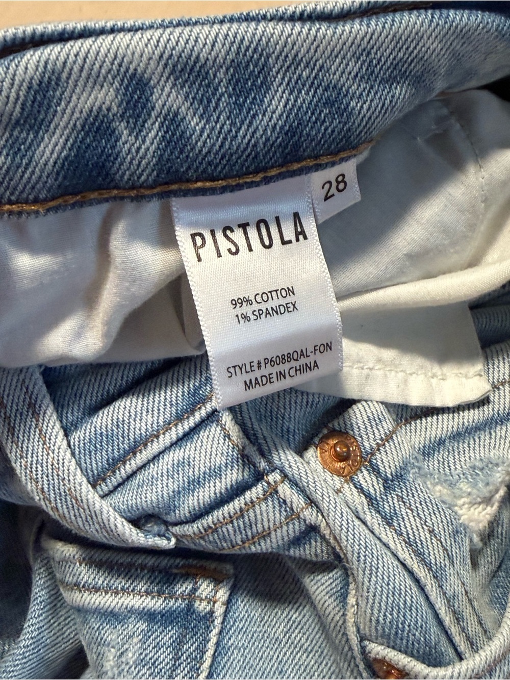 PISTOLA Light Wash Distressed Women’s Jeans SIZE 28 - Picture 7 of 8